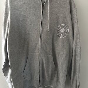 Never Worn Myrtle beach South Carolina zip up, XL, Color light gray